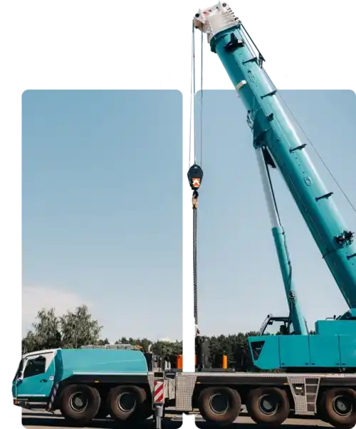 Especialistas en izajes de carga con grúas telescópicas de alta capacidad, Maquinas y Montajes operando en proyectos industriales con personal certificado y procesos seguros